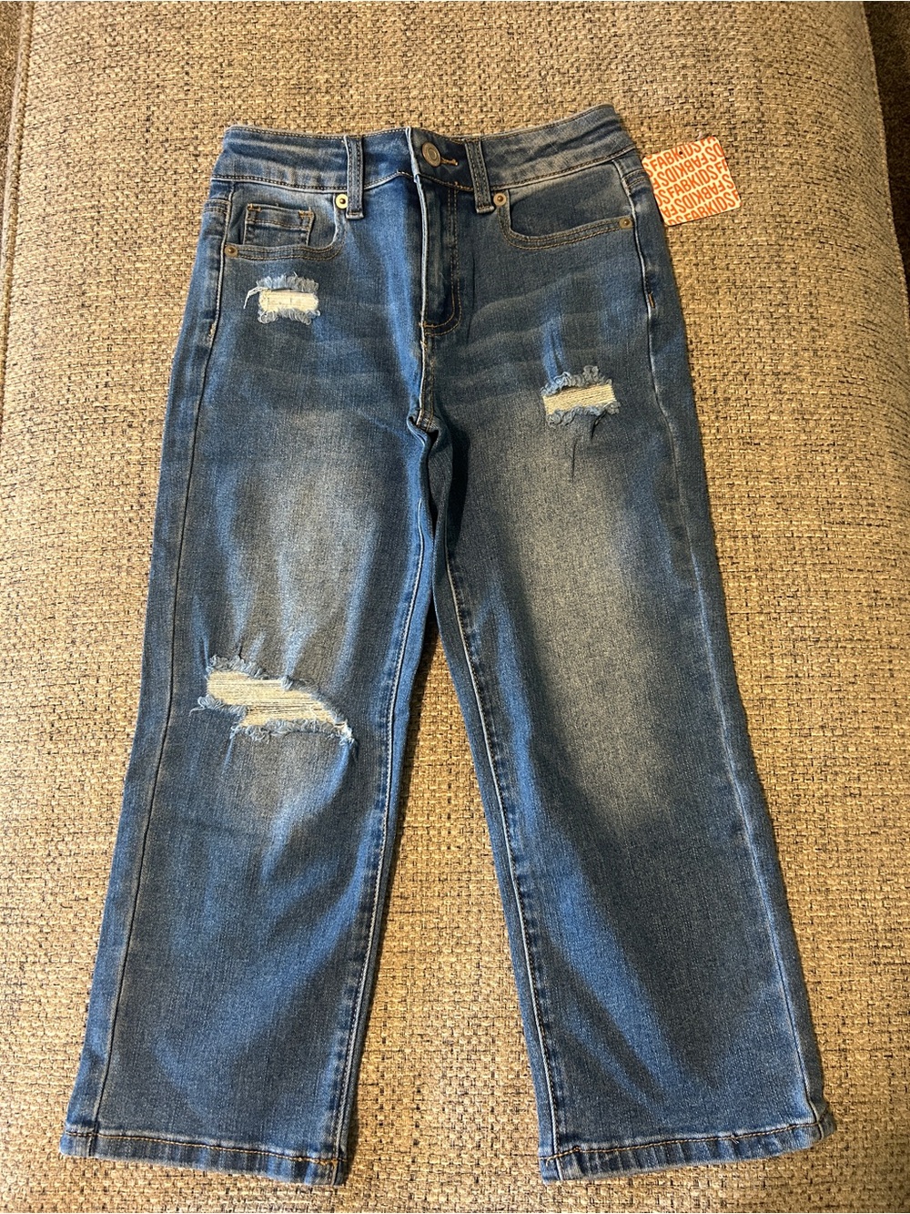 fabkids Blue Denim Adjustable Waist Jeans